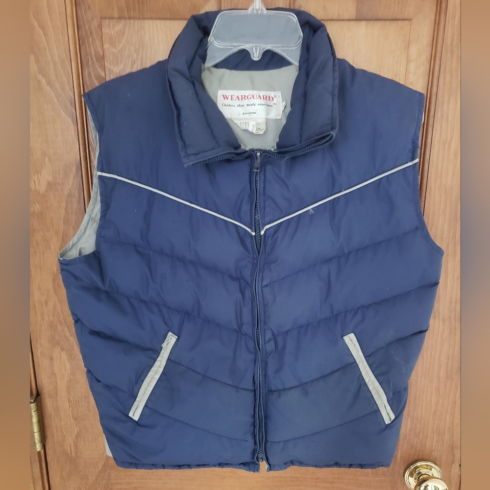 Wearguard Down Vest Sz Lg. Blue/Lt Gray
